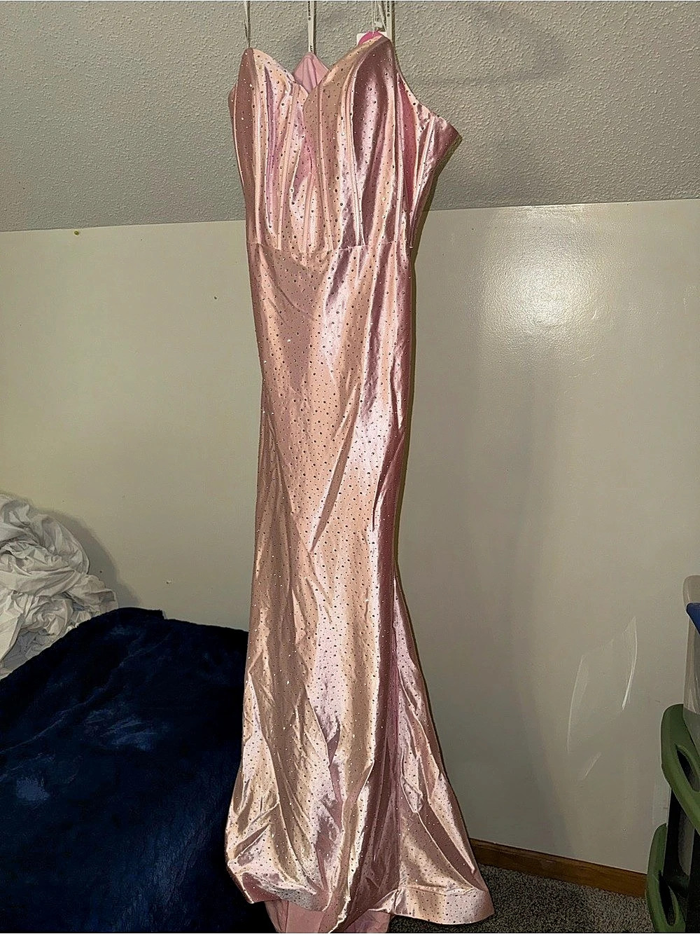 PORTIA & SCARLETT Pink Embellished Maxi Dress Size 14 Like New